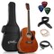 Ashthorpe Full-Size Dreadnought Cutaway Acoustic-Electric Guitar Bundle - Premium Tonewoods